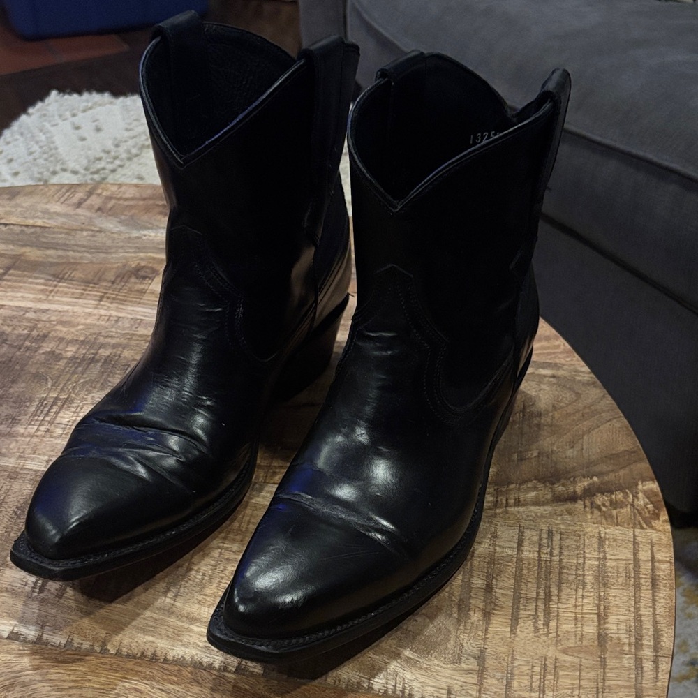 John Fluevog Black Cowboy Boots